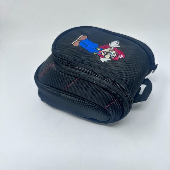 Nintendo 3DS DS Lite Super Mario Bros Mini Backpack Carry Case Black - Picture 6 of 13